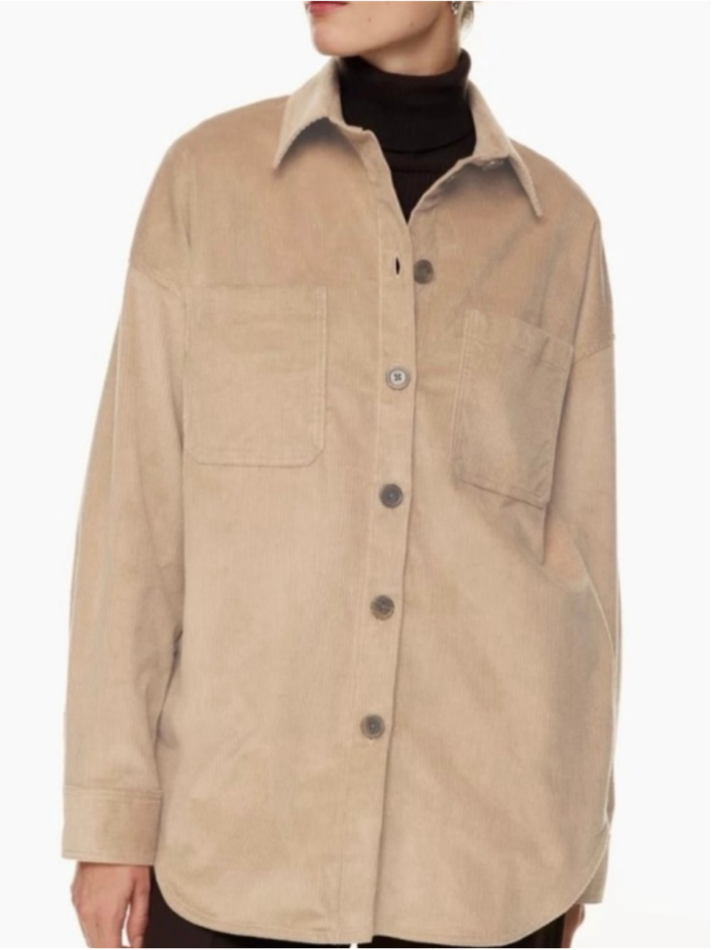 The Group by Babaton Graydon Corduroy Shirt Size XXS Gold Camel